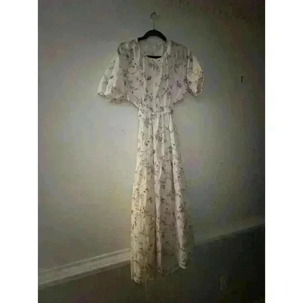Women’s Flowery Dress ankle length Sz Large